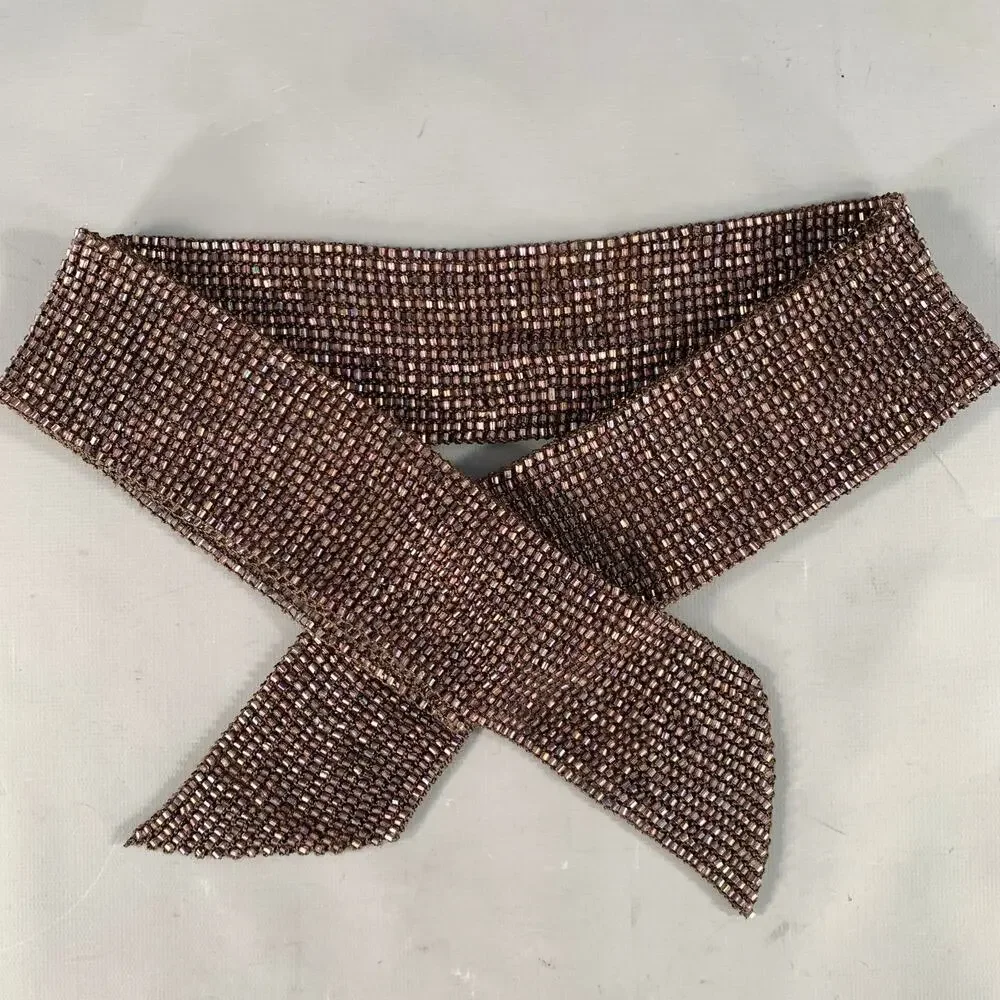 NO BRAND Brown Beaded Scarves